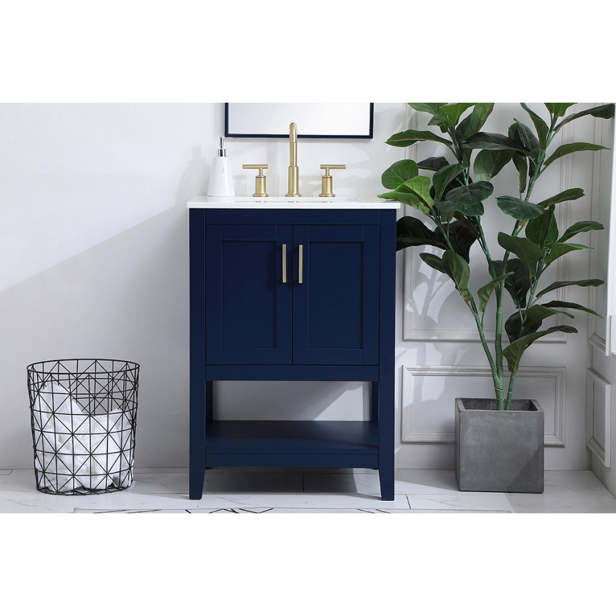 Elegant Bathroom Vanity - Blue (VF16024BL)