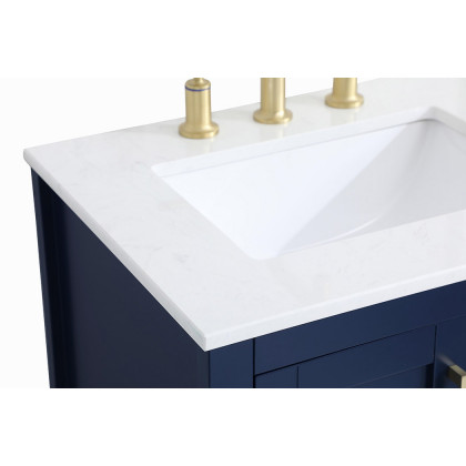 Elegant Bathroom Vanity - Blue (VF16024BL)