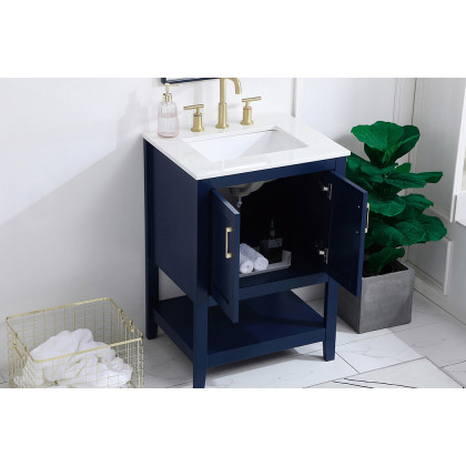 Elegant Bathroom Vanity - Blue (VF16024BL)