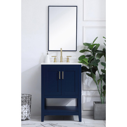 Elegant Bathroom Vanity - Blue (VF16024BL)