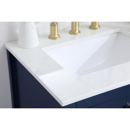 Elegant Bathroom Vanity - Blue (VF16024BL)