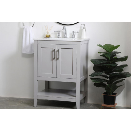 Elegant Bathroom Vanity - Gray (VF16024GR)