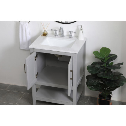 Elegant Bathroom Vanity - Gray (VF16024GR)