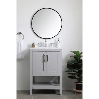 Elegant Bathroom Vanity - Gray (VF16024GR)