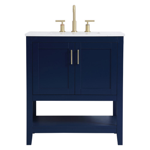 Elegant Bathroom Vanity - Blue (VF16030BL)