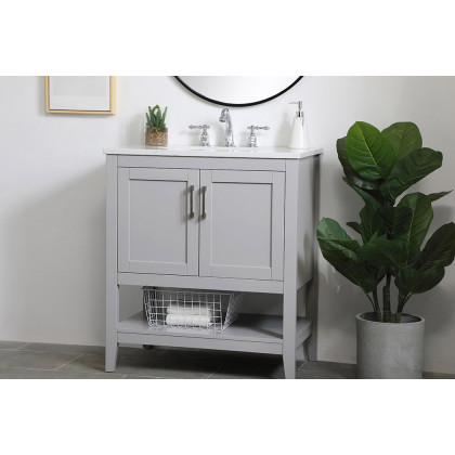 Elegant Bathroom Vanity - Gray (VF16030GR)
