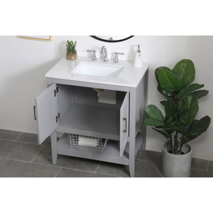 Elegant Bathroom Vanity - Gray (VF16030GR)