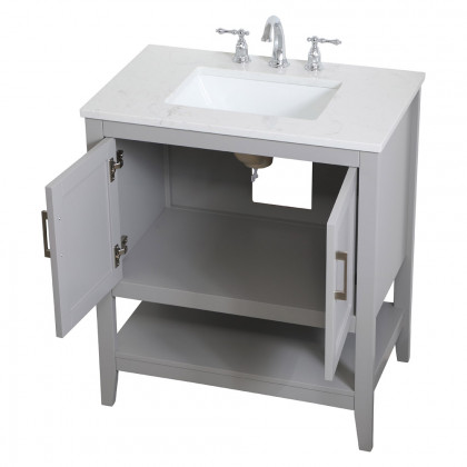 Elegant Bathroom Vanity - Gray (VF16030GR)