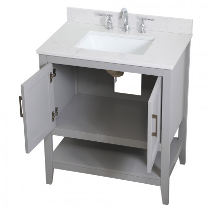 Elegant Bathroom Vanity - Gray (VF16030GR-BS)