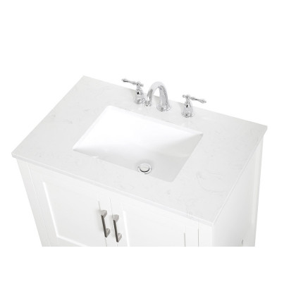 Elegant Bathroom Vanity - White (VF16030WH)