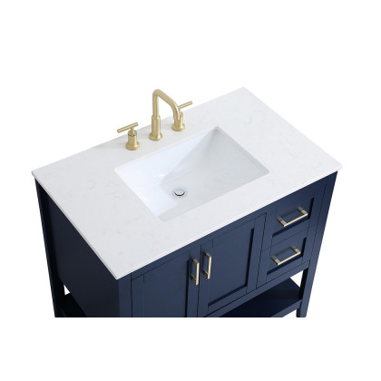 Elegant Bathroom Vanity - Blue (VF16036BL)