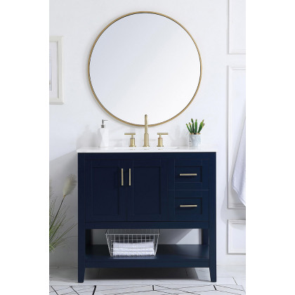 Elegant Bathroom Vanity - Blue (VF16036BL)