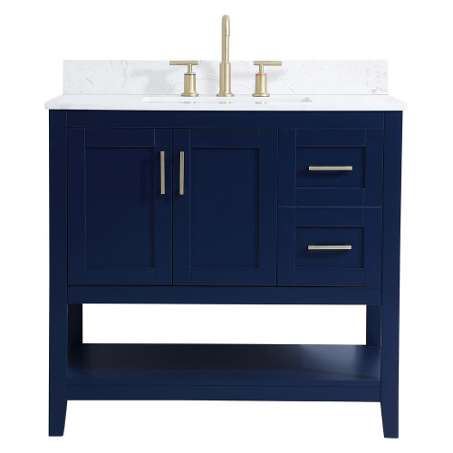 Elegant Bathroom Vanity - Blue (VF16036BL-BS)