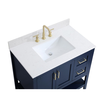 Elegant Bathroom Vanity - Blue (VF16036BL-BS)