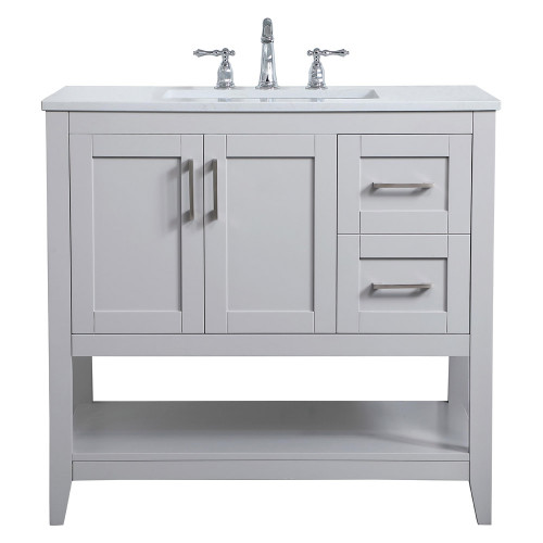 Elegant Bathroom Vanity - Gray (VF16036GR)