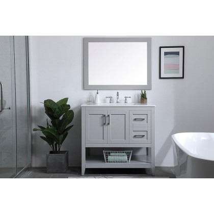 Elegant Bathroom Vanity - Gray (VF16036GR)