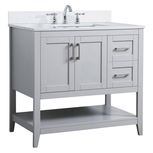 Elegant Bathroom Vanity - Gray (VF16036GR-BS)