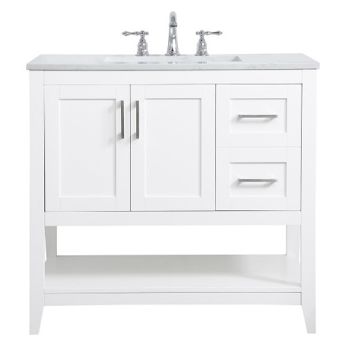 Elegant Bathroom Vanity - White (VF16036WH)