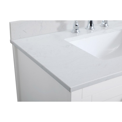 Elegant Bathroom Vanity - White (VF16036WH-BS)