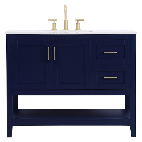 Elegant Bathroom Vanity - Blue (VF16042BL)