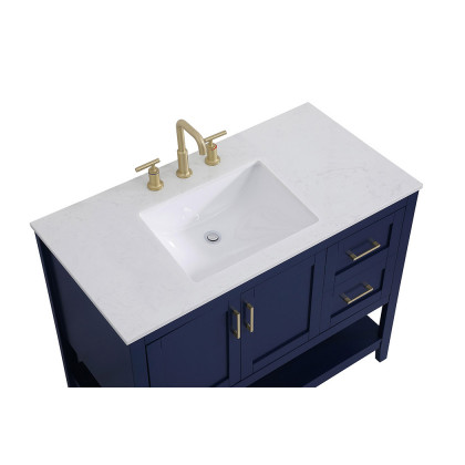 Elegant Bathroom Vanity - Blue (VF16042BL)