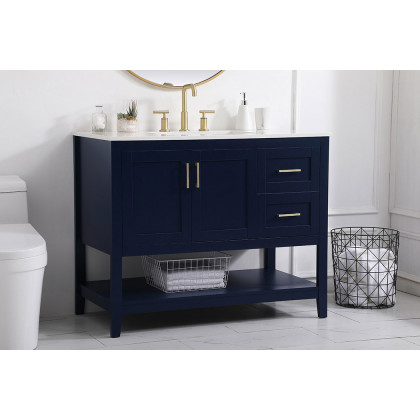 Elegant Bathroom Vanity - Blue (VF16042BL)