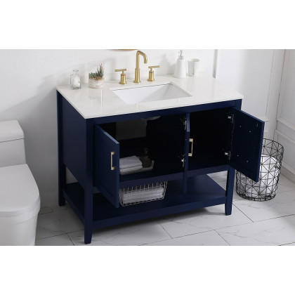 Elegant Bathroom Vanity - Blue (VF16042BL)