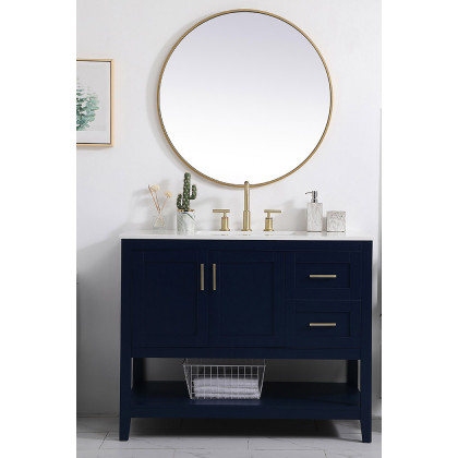 Elegant Bathroom Vanity - Blue (VF16042BL)