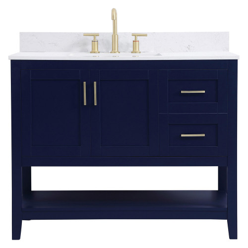 Elegant Bathroom Vanity - Blue (VF16042BL-BS)