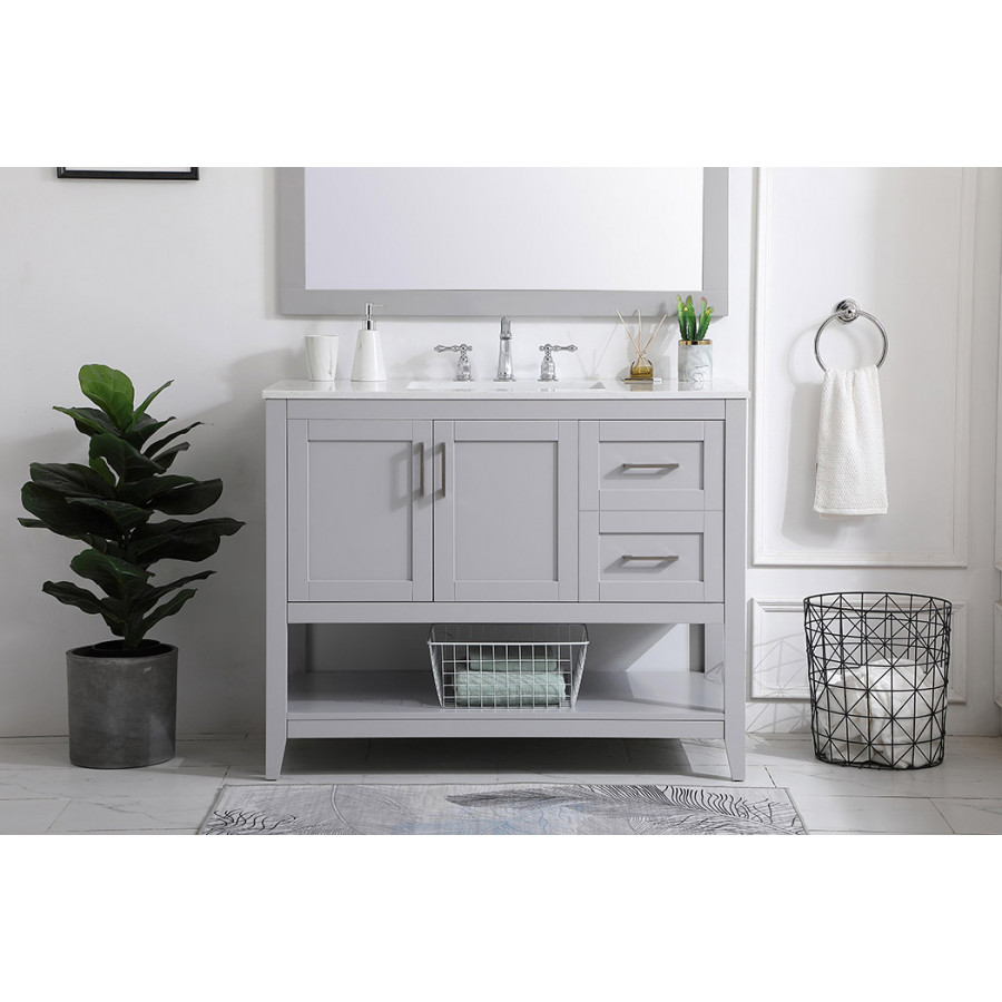 Elegant Bathroom Vanity - Gray (VF16042GR)