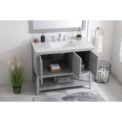 Elegant Bathroom Vanity - Gray (VF16042GR)