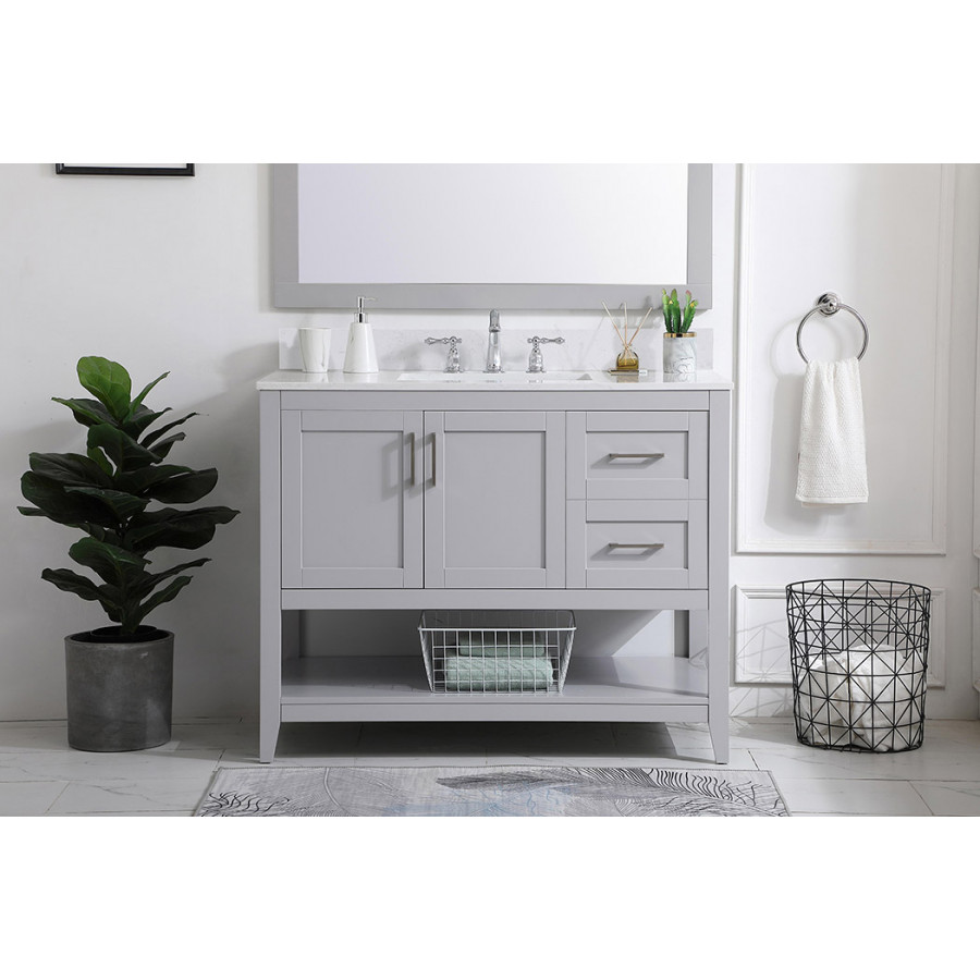 Elegant Bathroom Vanity - Gray (VF16042GR-BS)