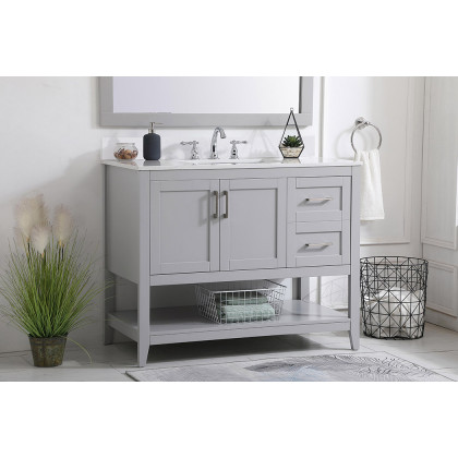 Elegant Bathroom Vanity - Gray (VF16042GR-BS)
