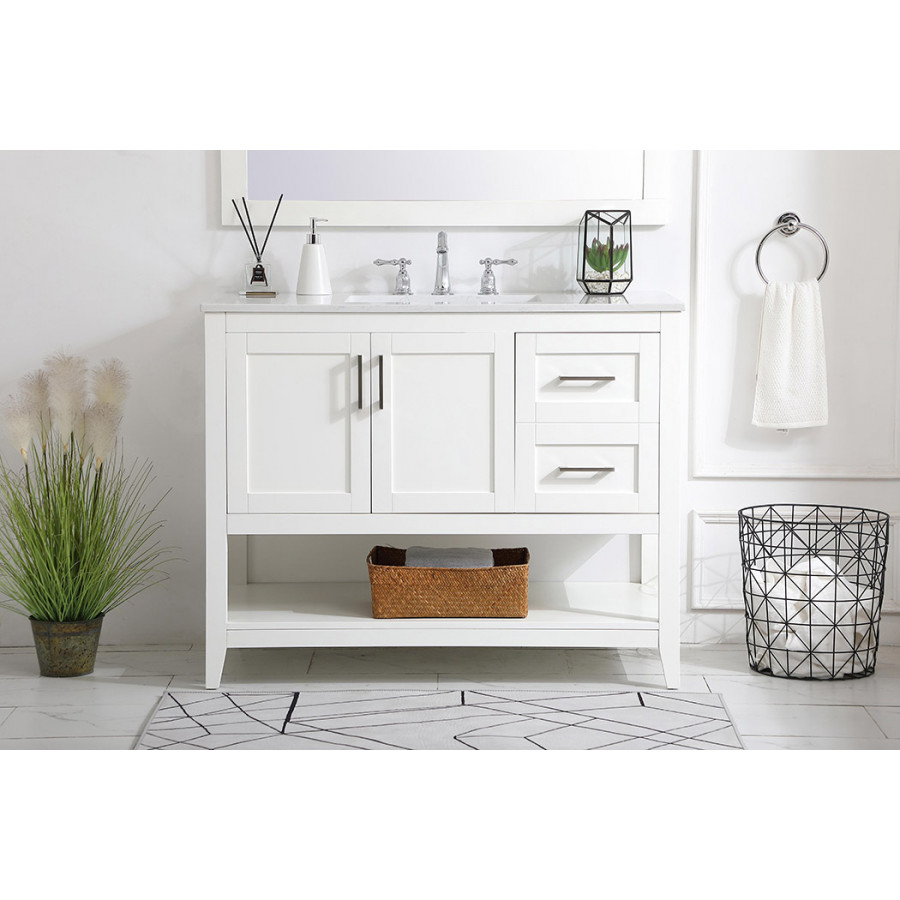 Elegant Bathroom Vanity - White (VF16042WH)