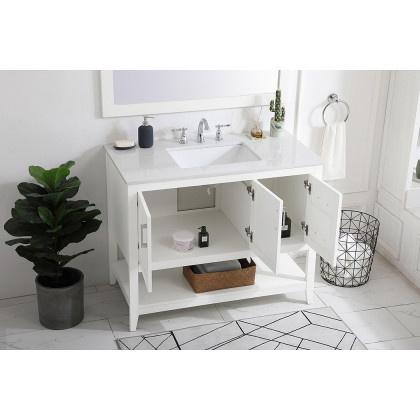 Elegant Bathroom Vanity - White (VF16042WH)
