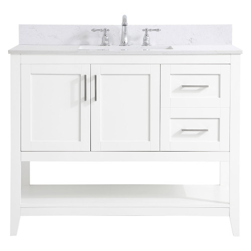 Elegant Bathroom Vanity - White (VF16042WH-BS)