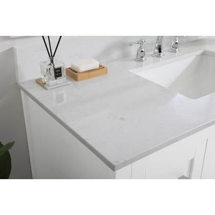Elegant Bathroom Vanity - White (VF16042WH-BS)