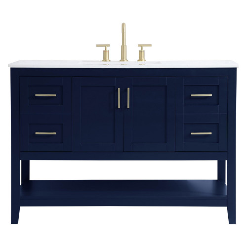 Elegant Bathroom Vanity - Blue (VF16048BL)