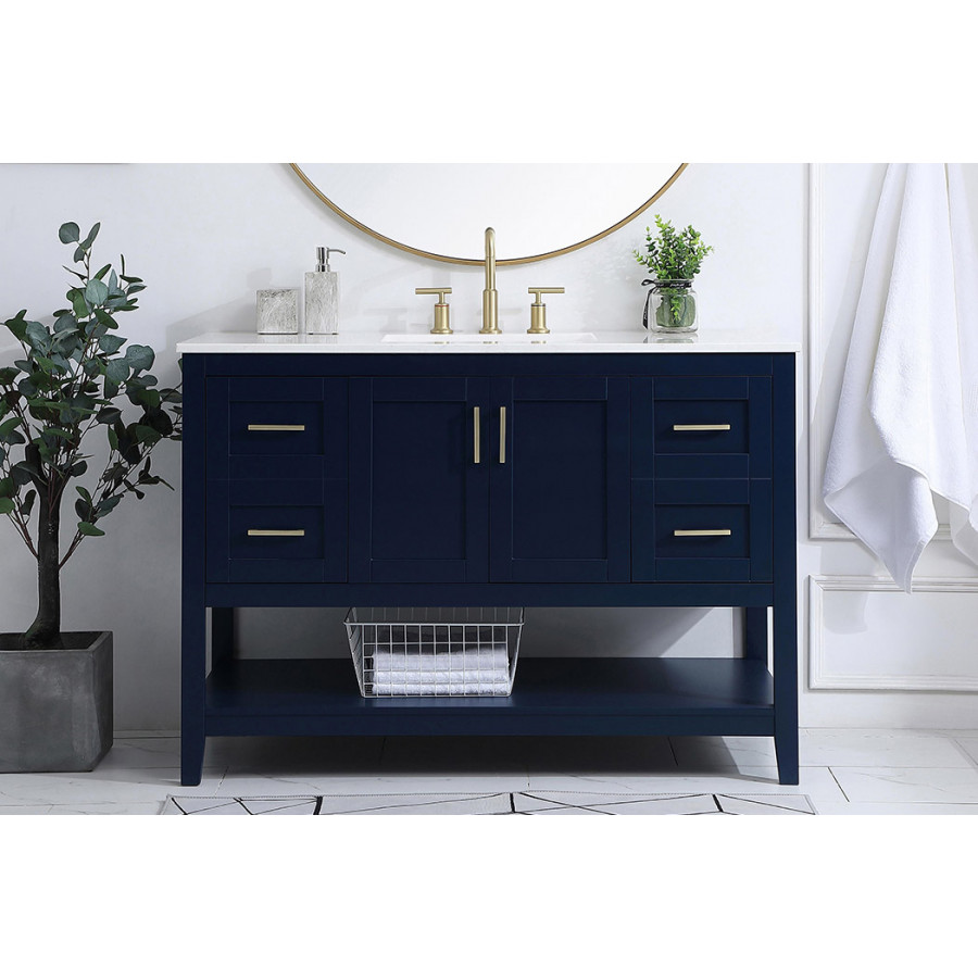 Elegant Bathroom Vanity - Blue (VF16048BL)