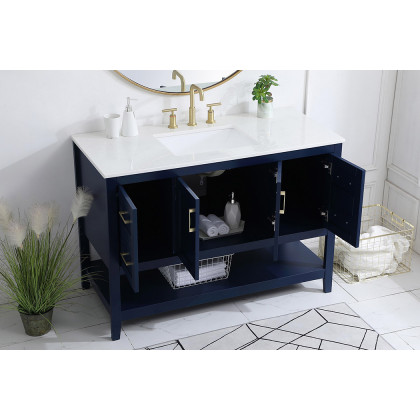 Elegant Bathroom Vanity - Blue (VF16048BL)