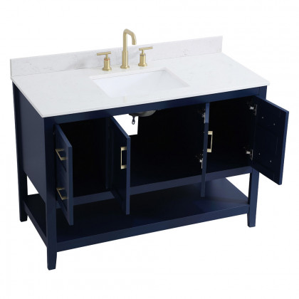 Elegant Bathroom Vanity - Blue (VF16048BL-BS)