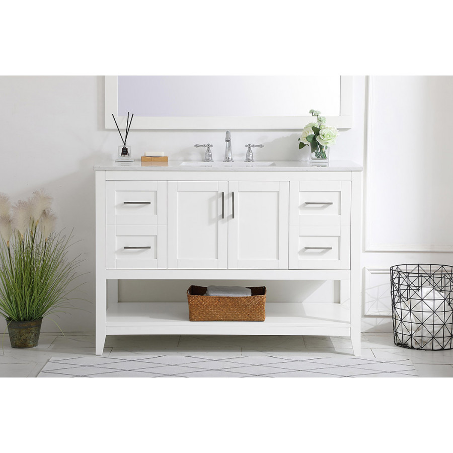 Elegant Bathroom Vanity - White (VF16048WH)