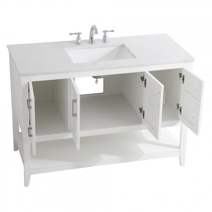 Elegant Bathroom Vanity - White (VF16048WH)
