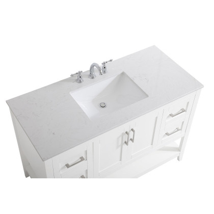 Elegant Bathroom Vanity - White (VF16048WH)