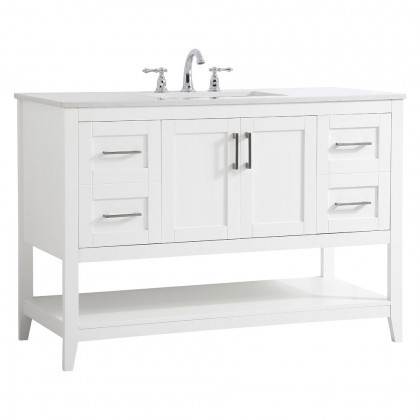 Elegant Bathroom Vanity - White (VF16048WH)