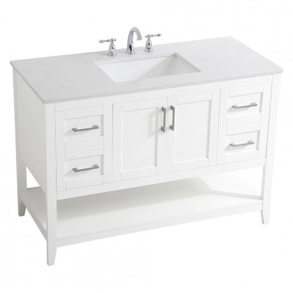 Elegant Bathroom Vanity - White (VF16048WH)