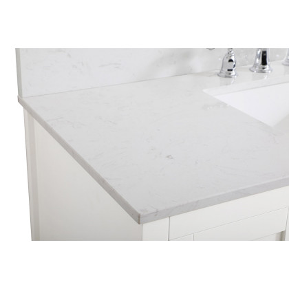 Elegant Bathroom Vanity - White (VF16048WH-BS)