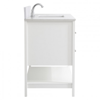 Elegant Bathroom Vanity - White (VF16048WH-BS)