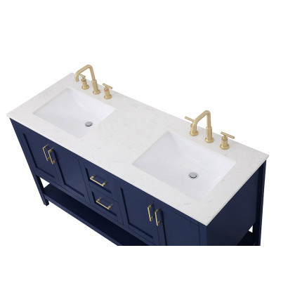 Elegant Bathroom Vanity - Blue (VF16060DBL)