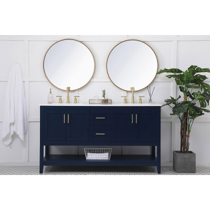Elegant Bathroom Vanity - Blue (VF16060DBL)